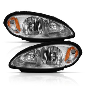 Chrysler PT Cruiser Headlights - ANZO - Crystal - Chrome Amber - `01-`05