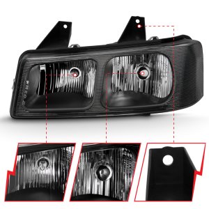 Chevrolet Express Headlights - ANZO - Crystal - Black - `03-`17 Chevrolet Express Headlights - ANZO - Crystal - Black - `03-`17
