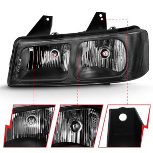 Chevrolet Express Headlights - ANZO - Crystal - Black - `03-`17 Chevrolet Express Headlights - ANZO - Crystal - Black - `03-`17