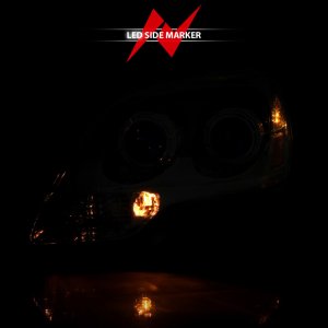 GMC Acadia Headlights - ANZO - Crystal - Chrome Amber - `07-`08 GMC Acadia Headlights - ANZO - Crystal - Chrome Amber - `07-`08