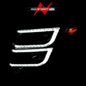 Chevrolet Tahoe Projector Headlights - ANZO - Plank Style w/DRL - Black Housing - Clear Lens - Black - `15-`20 Chevrolet Tahoe Projector Headlights - ANZO - Plank Style w/DRL - Black Housing - Clear Lens - Black - `15-`20