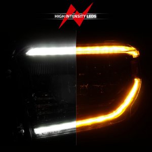 Toyota Tundra Headlights - ANZO - LED Crystal w/ Switchback & DRL - Black - `14-`21