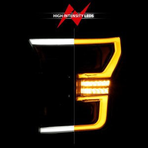 Ford F-150 LED Projector Headlights - ANZO - Light Bar Switchback - Black Housing - `15-`17