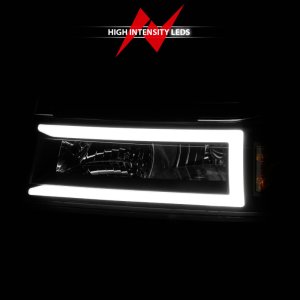 GMC Canyon Crystal Headlights - ANZO - Light Bar - Black Housing - `04-`12 GMC Canyon Crystal Headlights - ANZO - Light Bar - Black Housing - `04-`12