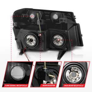 GMC Canyon Crystal Headlights - ANZO - Light Bar - Black Housing - `04-`12 GMC Canyon Crystal Headlights - ANZO - Light Bar - Black Housing - `04-`12