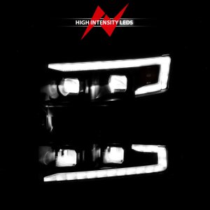 Chevrolet Silverado 1500 LED Projector Headlight - Passenger Side - ANZO - Light Bar Switchback Sequential - Black Housing - `19-`22