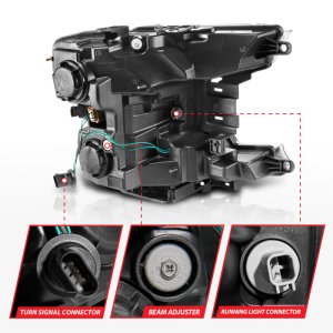 Ford F-150 LED Projector Headlights - ANZO - Light Bar Style - Switchback - Sequential - Chrome - `18-`20