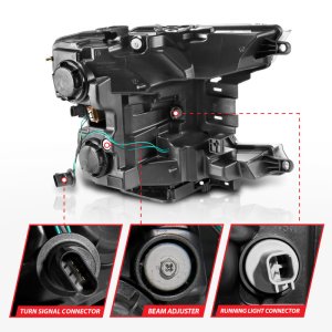 Ford F-150 LED Projector Headlights - ANZO - Light Bar Style - Switchback - Sequential - Chrome - `18-`20