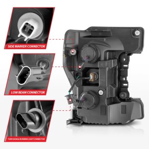 Ford F-250 LED Projector Headlights - ANZO - Switchback - Chrome Housing - `17-`19
