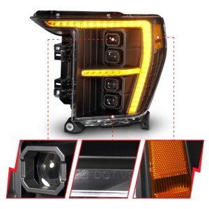 Ford F-150 LED/Projector Headlight - Passenger Side - ANZO - Z-Series Full LED - `21-`23