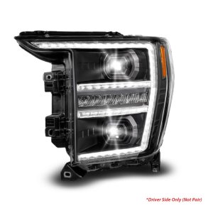 Ford F150 Headlight - Driver Side - ANZO - LED Projector w/Switchback+Sequential - Black - `21-`23