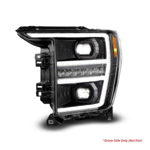 Ford F150 Headlight - Driver Side - ANZO - LED Projector w/Switchback+Sequential - Black - `21-`23