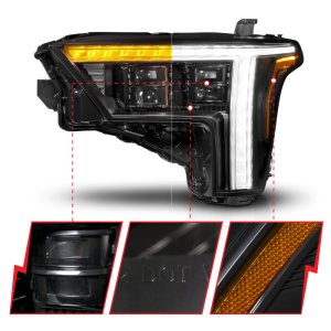 Toyota Tundra Headlights - Driver Side - ANZO - Z-Series Full LED Proj - `22-`24