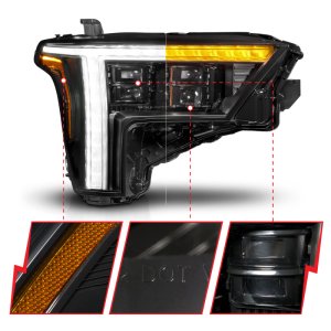 Toyota Tundra LED/Projector Headlights - Passenger Side - ANZO - Z-Series Full LED Projector - `22-`24