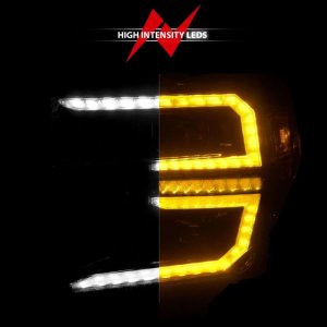 GMC Sierra 1500 Headlights - ANZO - LED Projector, Switchback, Sequential - Black - `19-`21