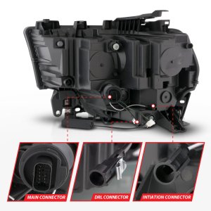 RAM 2500 Headlight - Passenger Side - ANZO - Z-Series Full LED Projector DRL/Init/SeqSig - `19-`24