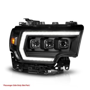 RAM 3500 Headlight - Passenger Side - ANZO - Z-Series Full LED Projector DRL/Init/SeqSig - `19-`24