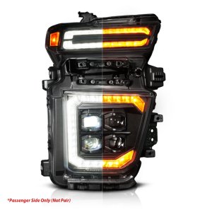 Chevrolet Silverado 2500 LED/Projector Headlights - Passenger Side - ANZO - Z-Series Full LED - Black - `20-`23