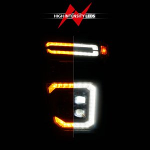 Chevrolet Silverado 3500 LED/Projector Headlights - Passenger Side - ANZO - Z-Series Full LED - Black - `20-`23