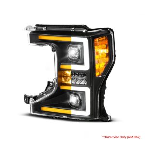 Ford Super Duty LED/Projector Headlight - Driver Side - ANZO - Z-Series Full LED Proj Headlights SeqSig - `20-`22