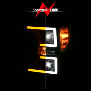 Ford Super Duty LED/Projector Headlight - Driver Side - ANZO - Z-Series Full LED Proj Headlights SeqSig - `20-`22