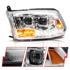 Dodge RAM 2500 LED/Projector Headlights - ANZO - SeqSig - Chrome - `10-`18