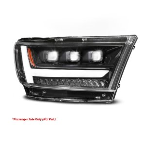 RAM 1500 LED Projector Headlight - Passenger Side - ANZO - Full LED Proj DRL/SeqSig - Black - `19-`24