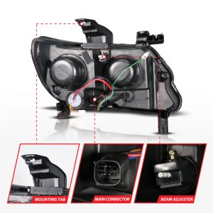 Chevrolet Colorado Headlights - ANZO - LED Projector with Sequential Light Bar - `15-`22