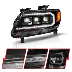 Chevrolet Colorado Headlights - ANZO - LED Projector with Sequential Light Bar - `15-`22