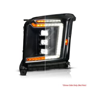 GMC Yukon XL LED/Projector Headlight - Driver Side - ANZO - Full LED - Black - `15-`20