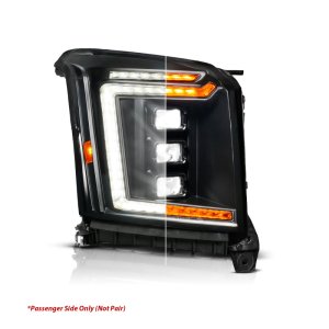 GMC Yukon LED/Projector Headlights - Passenger Side - ANZO - Full LED Projection - Black - `15-`20