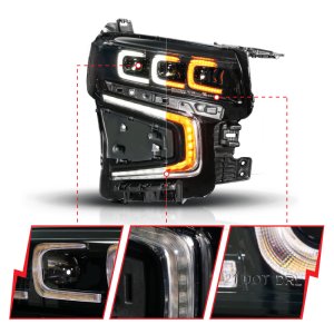 Chevrolet Suburban LED/Projector Headlights - Right Side - ANZO - LED Light Bar Style with Sequential DRL - Black - `21-`23 Chevrolet Suburban LED/Projector Headlights - Right Side - ANZO - LED Light Bar Style with Sequential DRL - Black - `21-`23