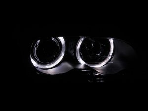 BMW 3 Series Projector Headlights - ANZO - w/ Halo, Clear Lens - Black - `99-`01 BMW 3 Series Projector Headlights - ANZO - w/ Halo, Clear Lens - Black - `99-`01