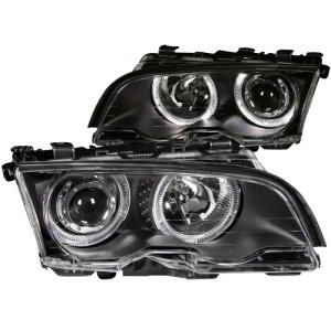 BMW 3 Series Projector Headlights - ANZO - w/ Halo, Clear Lens - Black - `99-`01 BMW 3 Series Projector Headlights - ANZO - w/ Halo, Clear Lens - Black - `99-`01