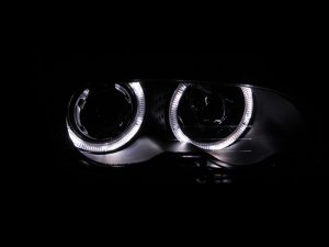 BMW 3 Series Projector Headlights - ANZO - w/ Halo, Clear Lens - Black - `99-`01 BMW 3 Series Projector Headlights - ANZO - w/ Halo, Clear Lens - Black - `99-`01