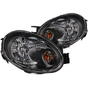 Dodge Neon Headlights - ANZO - Crystal - Black - `03-`05