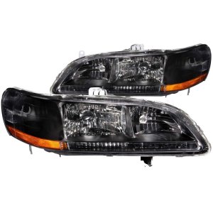 Honda Accord Headlights - ANZO - Crystal - Black - `98-`02