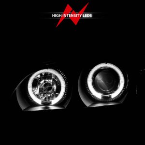 Infiniti I30 Projector Headlights - ANZO - w/ Halo, Clear Lens - Black - `00-`04
