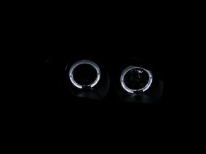Infiniti I30 Projector Headlights - ANZO - w/ Halo, Clear Lens - Black - `00-`04
