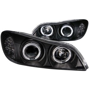 Infiniti I30 Projector Headlights - ANZO - w/ Halo, Clear Lens - Black - `00-`04