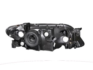 Mazda Protege Headlights - ANZO - Crystal, Clear Lens, Black Housing - Black - `01-`03