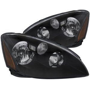 Nissan Altima Crystal Headlights - ANZO - Crystal Headlight Set - Clear Lens - Black Housing - Black - `02-`04