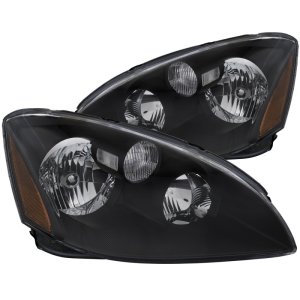 Nissan Altima Crystal Headlights - ANZO - Crystal Headlight Set - Clear Lens - Black Housing - Black - `02-`04