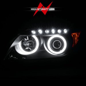 Scion Tc Projector Headlights - ANZO - Halo Black (CCFL) - Black - `05-`10