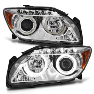 Scion Tc Projector Headlights - ANZO - w/ Halo Chrome (CCFL) - Chrome - `05-`10
