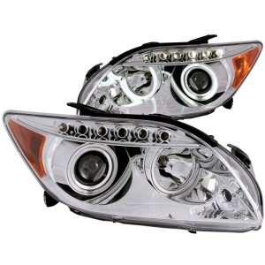 Scion Tc Projector Headlights - ANZO - w/ Halo Chrome (CCFL) - Chrome - `05-`10