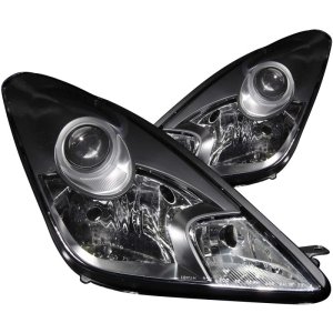 Toyota Celica Headlights - Front - ANZO - Crystal, Clear Lens, Black Housing, Non-HID - Black - `00-`05