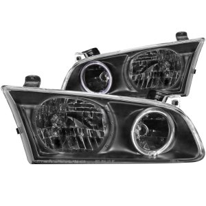 Toyota Camry Crystal Headlights - ANZO - w/ Halo, Clear Lens - Black - `00-`01