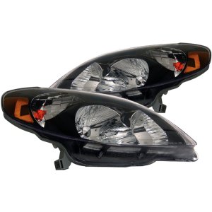 Toyota Matrix Headlights - ANZO - Crystal, Clear Lens - Black - `03-`08