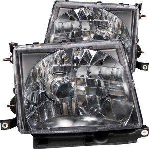 Toyota Tacoma Headlights - ANZO - Crystal, Clear Lens, Black Housing - Black - `97-`00